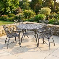 Antique Silver "Edworth Manor" Four Seater Dining Set digital illustration