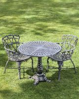 Antique Silver "Royal Ascott" Two Seater Bistro Set in Situ