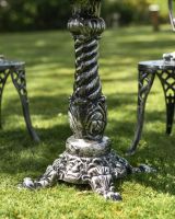 Close-Up of Twisted Column Support for Table