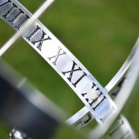 Antique Silver Armillary with Column - 105cm