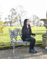 Scale Shot Of Antique Silver Butterfly Design Two Seater Bench Scale Shot Of Antique Silver Butterfly Design Two Seater Bench