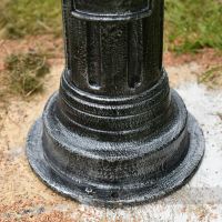 Antique Silver Cast Iron Lamp Post Base