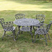 Antique Silver "Edworth Manor" Four Seater Dining Set in Situ Antique Silver "Edworth Manor" Four Seater Dining Set in Situ