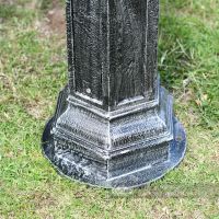 Antique Silver Lamp Post Column With Cast Iron Base Antique Silver Lamp Post Column With Cast Iron Base