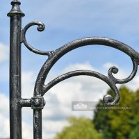 Antique Silver Ornate Scroll Bracket On Lamp Post Antique Silver Ornate Scroll Bracket On Lamp Post