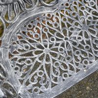 Close-Up of Spiral Design on Seat for Outdoor Bench