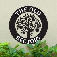 Steel Apple Tree House Name Sign 