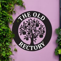 Metal House Name Sign With Apple Tree Design 