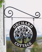 Circular "Apple Tree" Hanging Wall Sign