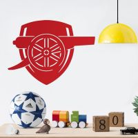 "Arsenal Cannon" Wall Art in a Children"s Play Room