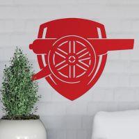 "Arsenal Cannon" Wall Art on a White Brick Wall