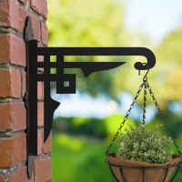 Art Deco Hanging Basket Bracket in Outside Setting
