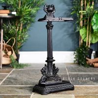 Black Ornate Walking Stick and Umbrella Stand