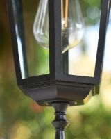 Close-up of the Matt Black Finish on the "Ashbourne" Chain Hanging Porch Light