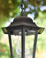 Close-up of the Glass in the "Ashbourne" Chain Hanging Porch Light