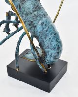 Aurelian Sentry Lobster Sculpture in Cast Brass close up of tail