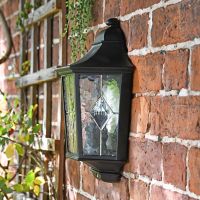 "Avebury Manor" Traditional Half Lantern Wall Light Mounted Flush on a Brick Wall "Avebury Manor" Traditional Half Lantern Wall Light Mounted Flush on a Brick Wall
