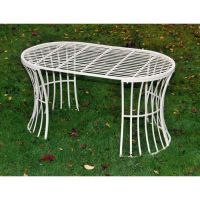 Table From the "Avery" Cream Garden Furniture Set Table From the "Avery" Cream Garden Furniture Set