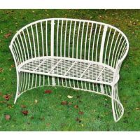 Bench From the "Avery" Cream Garden Furniture Set Bench From the "Avery" Cream Garden Furniture Set