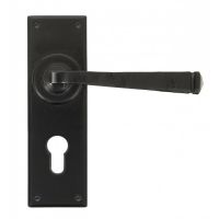 Lever Euro Lock Set Finished In A Smooth Black