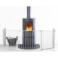The XL Baby Dan Hearth In Situ Around a Tall Wood Burner