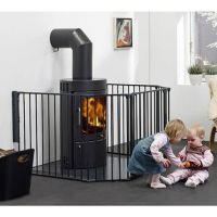 The XL Baby Dan Hearth In Situ Around a Tall Wood Burner