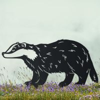 Black Sheet Steel Silhouette with Badger Design