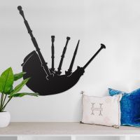 Bagpipe Steel Wall Art in a Modern Home