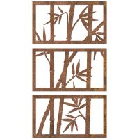 Bamboo Wall Art Finished in a Rustic Finish