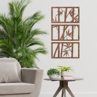 Bamboo Wall Art in Situ in the Living Room