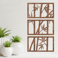 Bamboo Wall Art in Situ by Plants