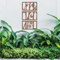 Bamboo Wall Art in Garden