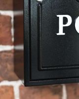 Close-up of the Black Finish on the Post Box Close-up of the Black Finish on the Post Box