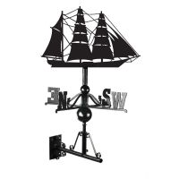 Barque Sailing Ship Weathervane in Full 
