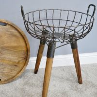Metal Basket Design Side Table