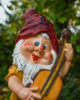 Bass Playing gnome head shot Bass Playing gnome head shot