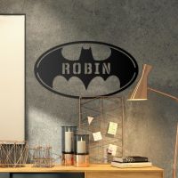 "Batman" Personalised Wall Art in Situ in the Office "Batman" Personalised Wall Art in Situ in the Office