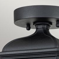 "Mentmore" Traditional Porch Lantern in Midnight Black Ceiling Mount