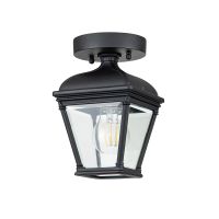 "Mentmore" Traditional Porch Lantern in Midnight Black Light Off