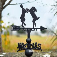 Boxing Hares Weathervane Finished in Black Boxing Hares Weathervane Finished in Black