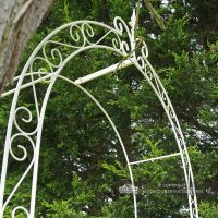 Pathway arch finished in cream perfect for roses Pathway arch finished in cream perfect for roses