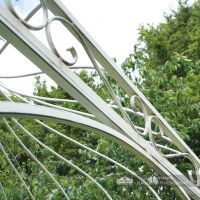 Scroll work on frame of gazebo