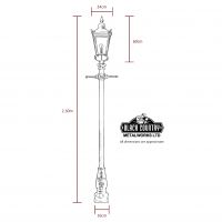 Victorian Lamp Post Black - Dimensions Victorian Lamp Post Black - Dimensions