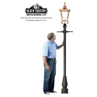 Scale image of our 2.7m copper Victorian lamp post Scale image of our 2.7m copper Victorian lamp post
