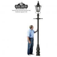 3.25 Victorian Hexagonal Concordia Lamp post Set dimensions