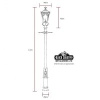 Gothic Extra Large Lantern & Lamp Post Set Dimensions Gothic Extra Large Lantern & Lamp Post Set Dimensions