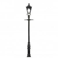 Gothic Extra Large Lantern & Lamp Post Set Finished in Black