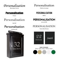 Customisation options for black post box Customisation options for black post box