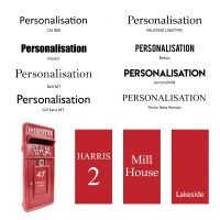 Personalisation Available on the Red "King George" Rex Post Box Front 