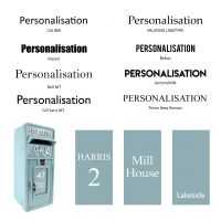 Post Box Personalisation available in selected fonts Post Box Personalisation available in selected fonts